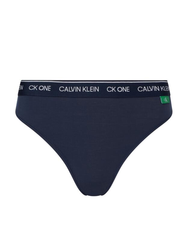 000QF6504E Calvin Klein CK One Recycled High Leg Tanga Brief - 000QF6504E Blue Shadow