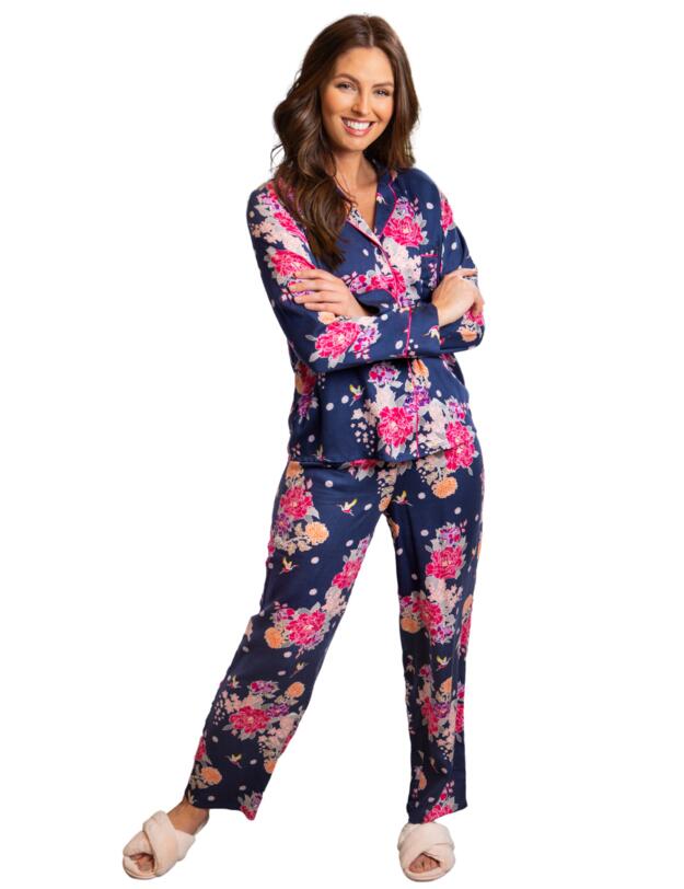 Pour Moi Luxe Woven Pyjama Set Kiku Navy