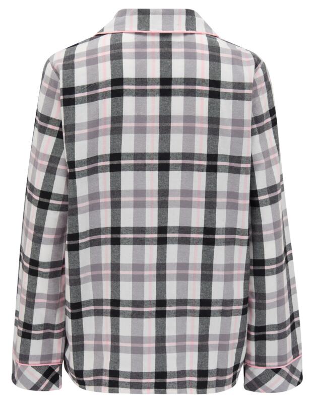  Pour Moi Cosy Check Pyjama Set Black/Ivory