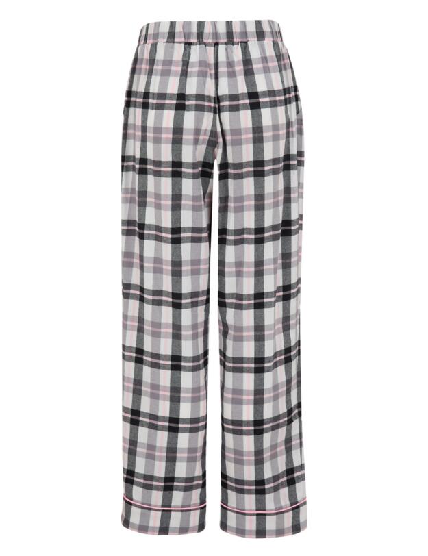  Pour Moi Cosy Check Pyjama Set Black/Ivory