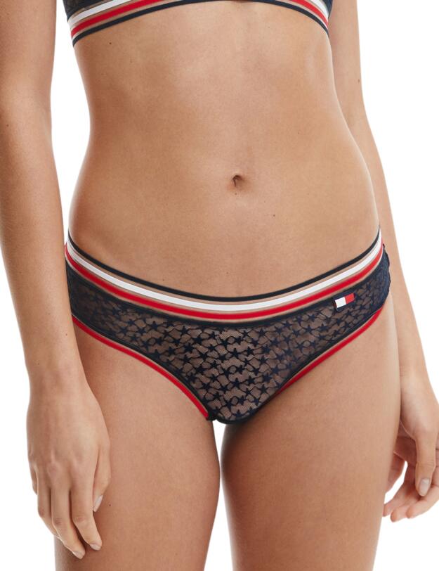 UW0UW02775 Tommy Hilfiger Sheer Stripe Hipster Brief - UW0UW02775 Desert Sky