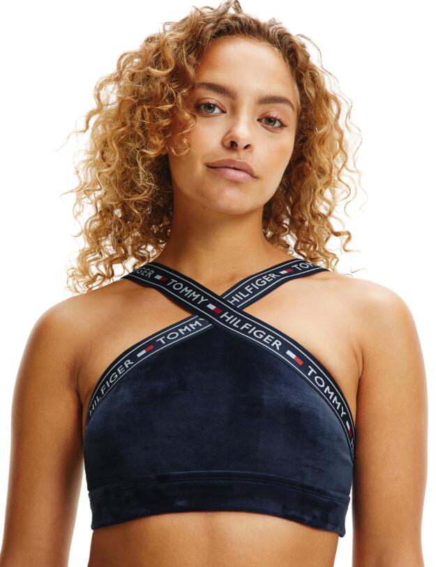UW0UW03300 Tommy Hilfiger Authentic Velour X Bralette Velour  - UW0UW03300 Dessert Sky
