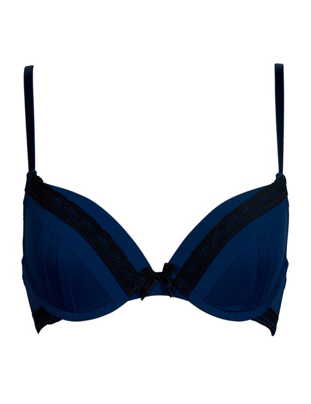 After Eden Meave Push-Up Bra Black/Blue