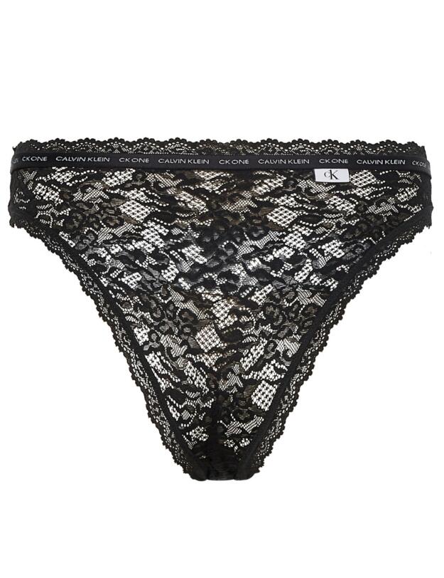 Calvin Klein CK One Lace High Waist Brazilian Brief Black