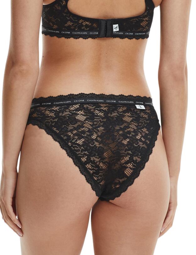 Calvin Klein CK One Lace High Waist Brazilian Brief Black