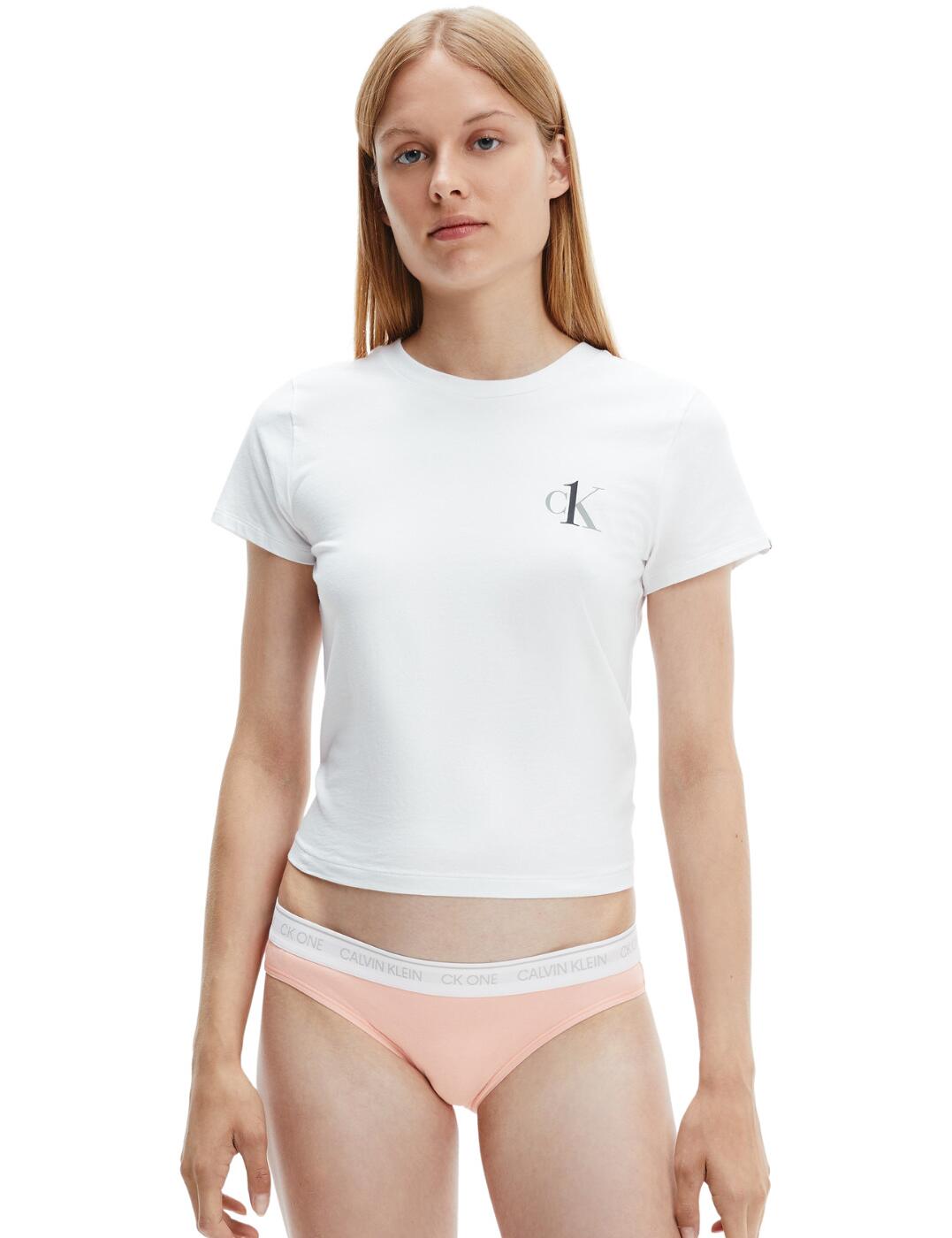 Calvin Klein Underwear Ck One Cotton-blend Jersey Bralette - White