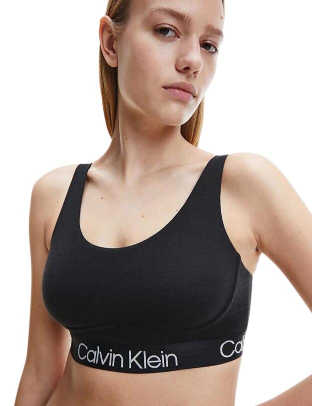 Calvin Klein Structure Cotton Underwired Bralette Black