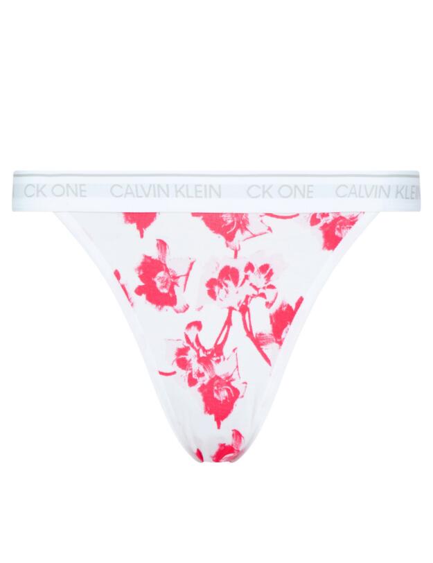 Calvin Klein CK One Cotton Brazilian Brief Lilium Print-Strawberry Shake