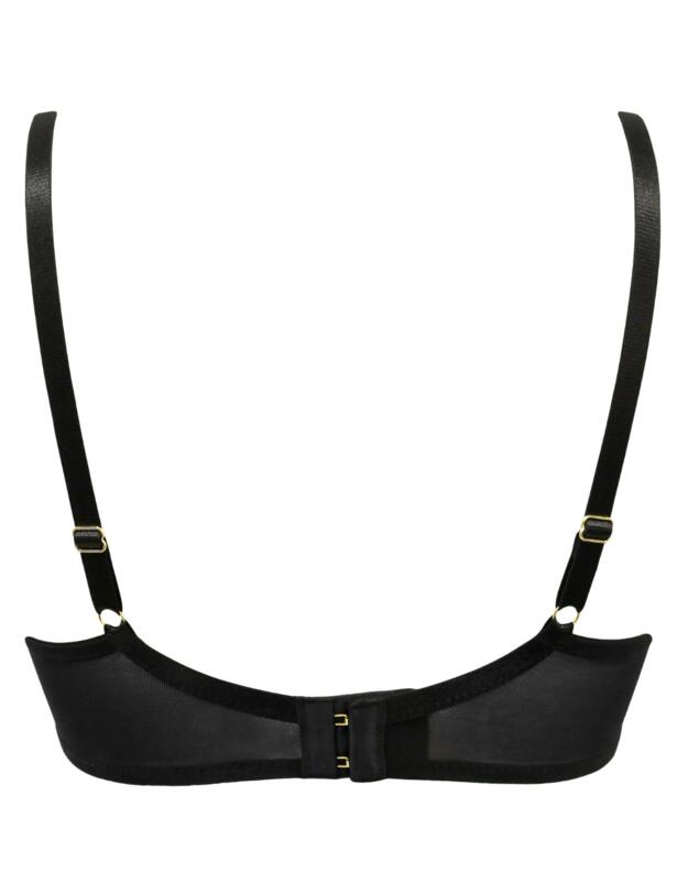 Pour Moi Laced In Gold Demi Padded Bra Black/Gold