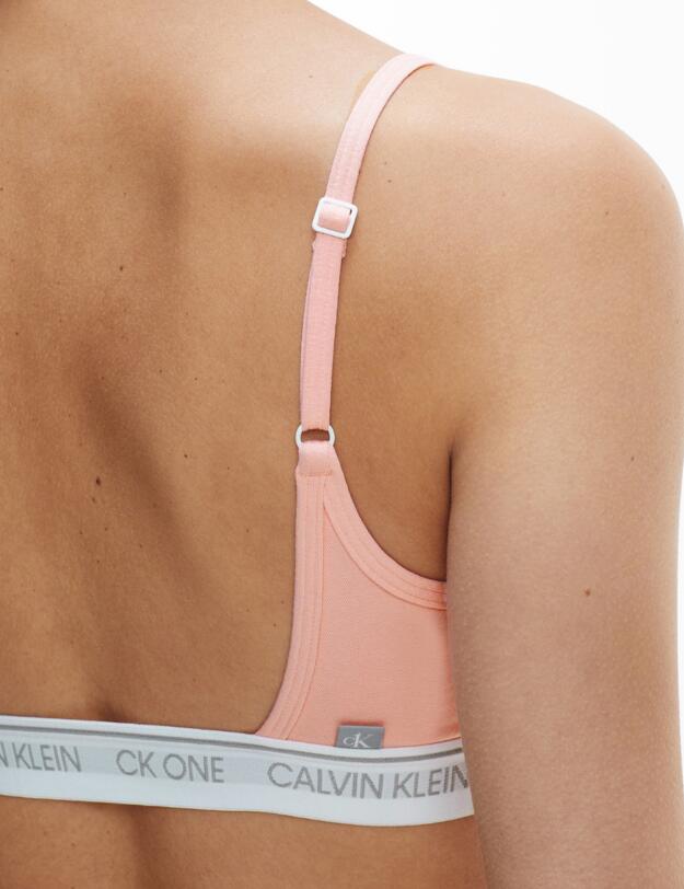 Calvin Klein CK One Cotton Unlined String Bralette Countryside Pink