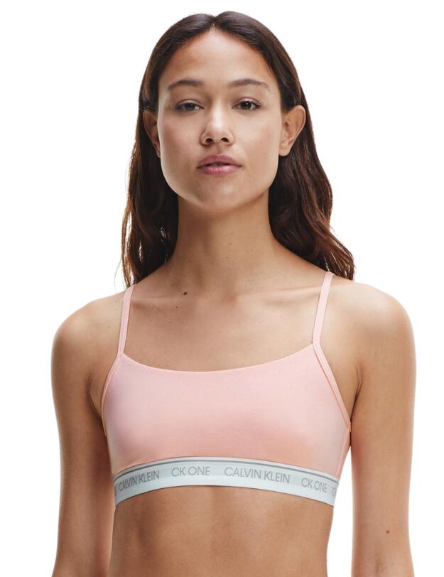 Calvin Klein CK One Cotton Unlined String Bralette Countryside Pink