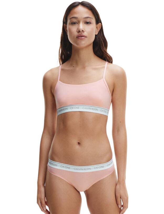 Calvin Klein CK One Cotton Unlined String Bralette Countryside Pink