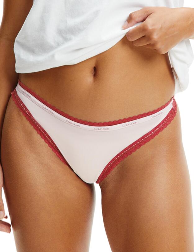 Calvin Klein Bottoms Up Refresh 3-Pack Thong Twinkle/Mauve Berry/Rustic Red