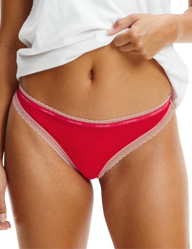 Calvin Klein Bottoms Up Refresh 3-Pack Thong Twinkle/Mauve Berry/Rustic Red