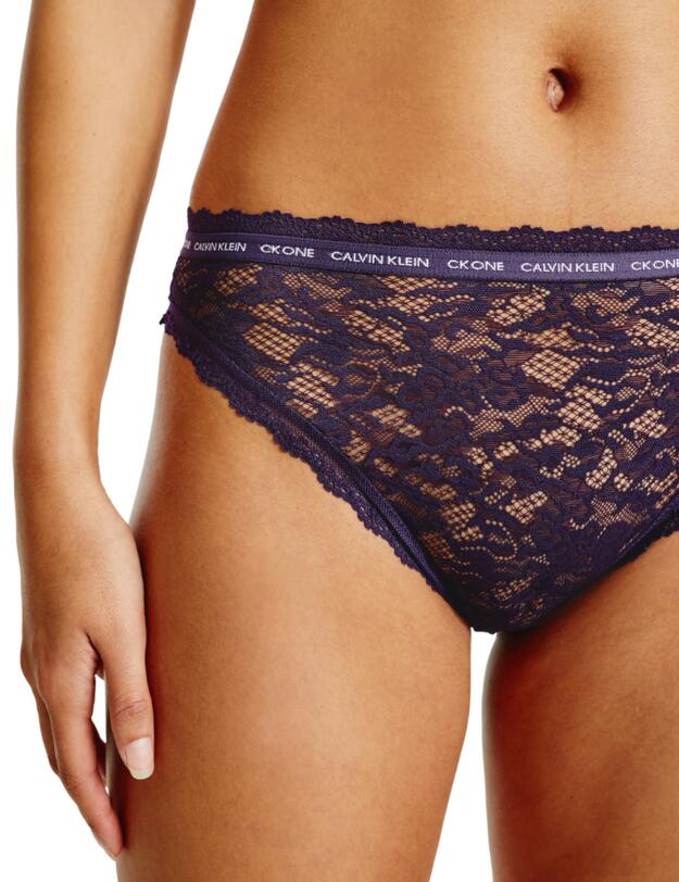 Calvin Klein CK One Lace High Waist Brazilian Brief Liberty Purple