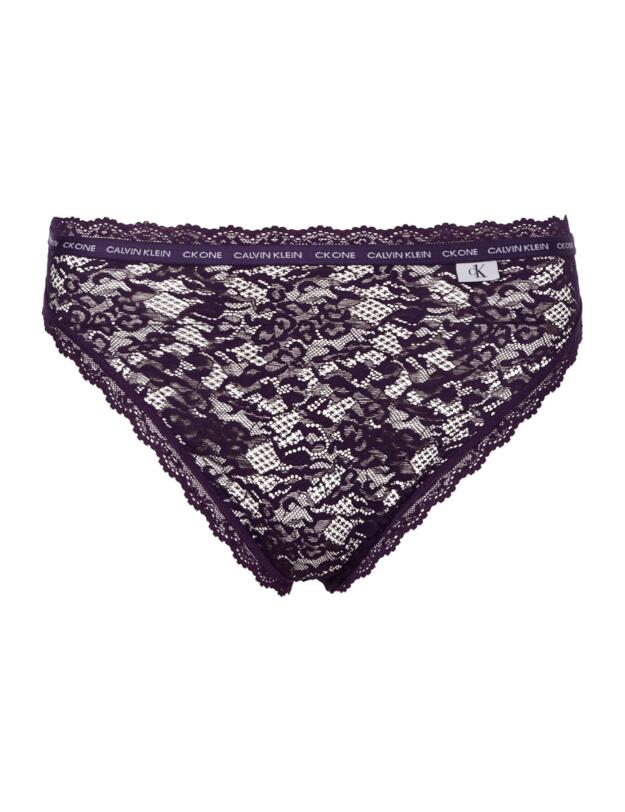 Calvin Klein CK One Lace High Waist Brazilian Brief Liberty Purple