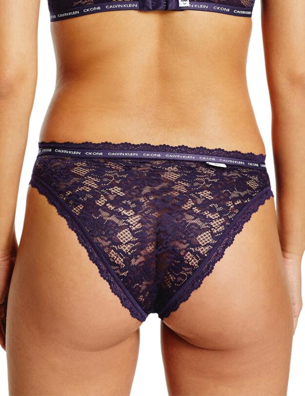 Calvin Klein CK One Lace High Waist Brazilian Brief Liberty Purple