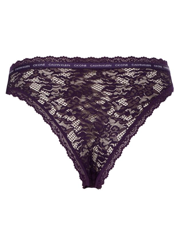 Calvin Klein CK One Lace High Waist Brazilian Brief Liberty Purple