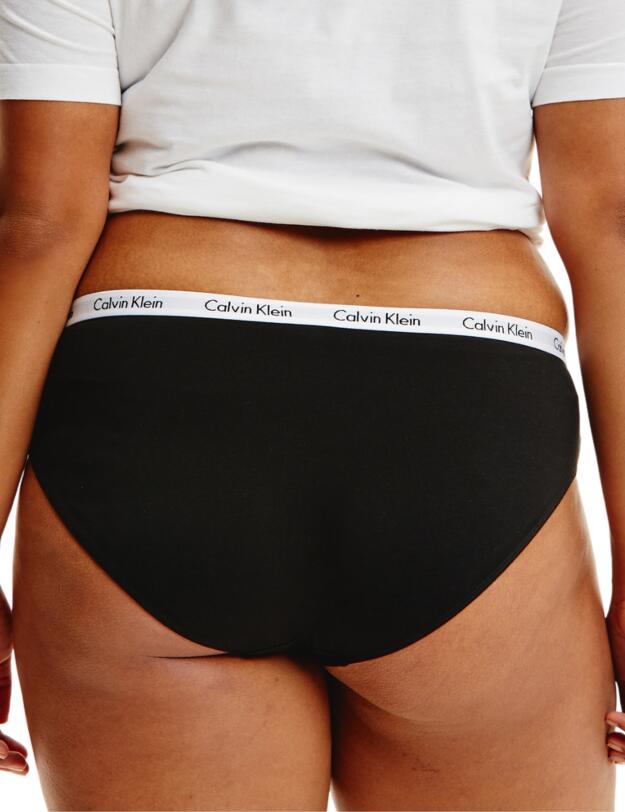 Calvin Klein Carousel Plus Size Bikini Brief 3pk Feeder Stripe/Snow Heather/Black