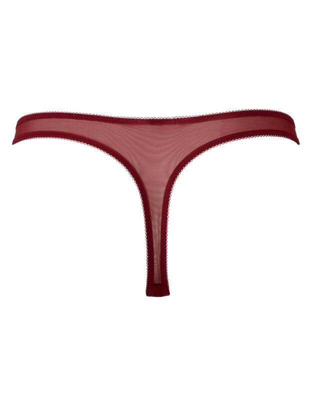 Gossard Glossies Lace Thong Bordeaux