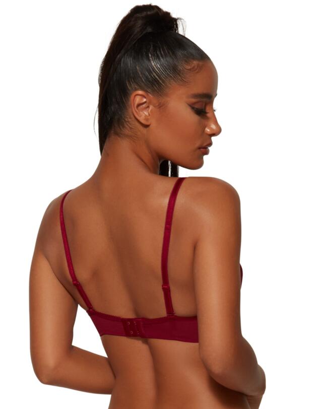 Gossard Glossies Lace Sheer Bra Bordeaux