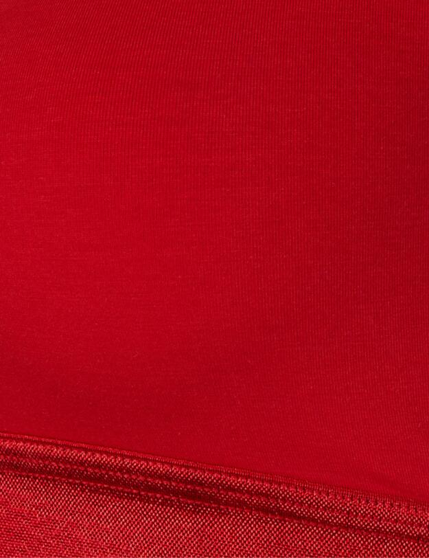 000QF6233E Calvin Klein Modern Cotton Metallic Bralette & Thong Set  - 000QF6233E Rustic Red-Metallic 