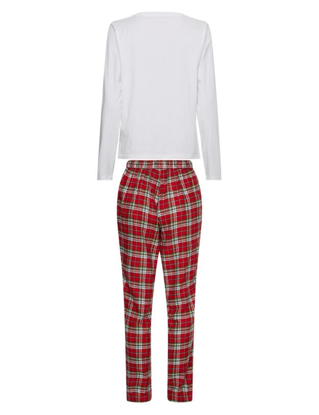 UW0UW03251 Tommy Hilfiger Hilfiger Plaid 3 Piece Pyjama Set - UW0UW03251 White/Hilfiger Plaid