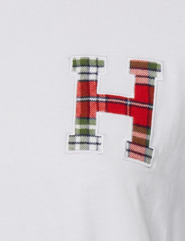 UW0UW03251 Tommy Hilfiger Hilfiger Plaid 3 Piece Pyjama Set - UW0UW03251 White/Hilfiger Plaid