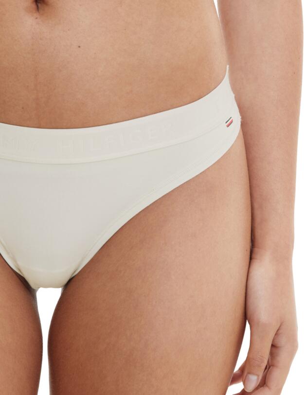 UW0UW03154 Tommy Hilfiger TH Seacell Thong  - UW0UW03154 Ivory 