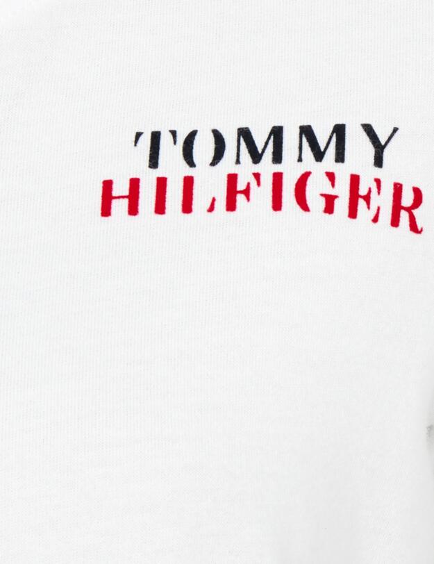 UW0UW03241 Tommy Hilfiger TH Ultra Soft Print T-Shirt - UW0UW03241 White 