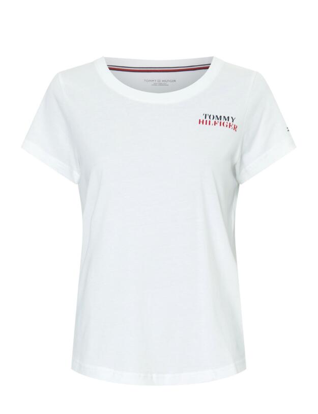 UW0UW03241 Tommy Hilfiger TH Ultra Soft Print T-Shirt - UW0UW03241 White 
