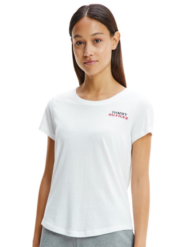 UW0UW03241 Tommy Hilfiger TH Ultra Soft Print T-Shirt - UW0UW03241 White 