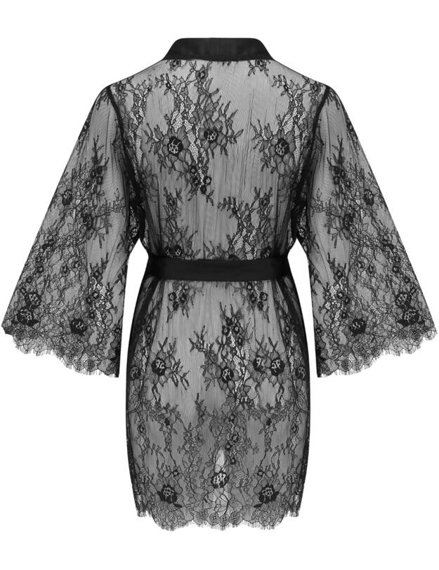 Pour Moi For Your Eyes Only Lace Gown Black
