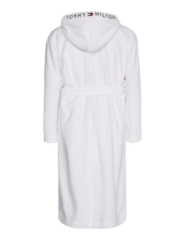 UW0UW03284 Tommy Hilfiger Tommy Original Hooded Bathrobe - UW0UW03284 White 