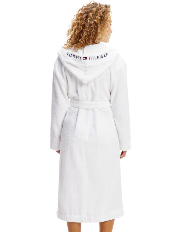 UW0UW03284 Tommy Hilfiger Tommy Original Hooded Bathrobe - UW0UW03284 White 