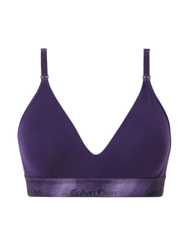 Calvin Klein Modern Cotton Metallic Maternity Triangle Bra  Liberty Purple