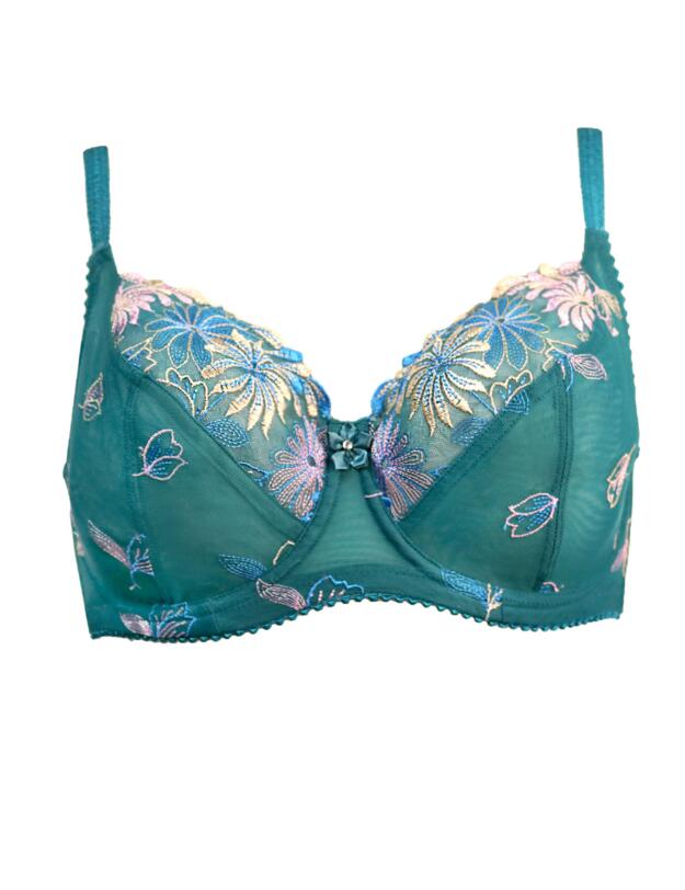 Pour Moi St Tropez Lace Full Cup Bra Emerald