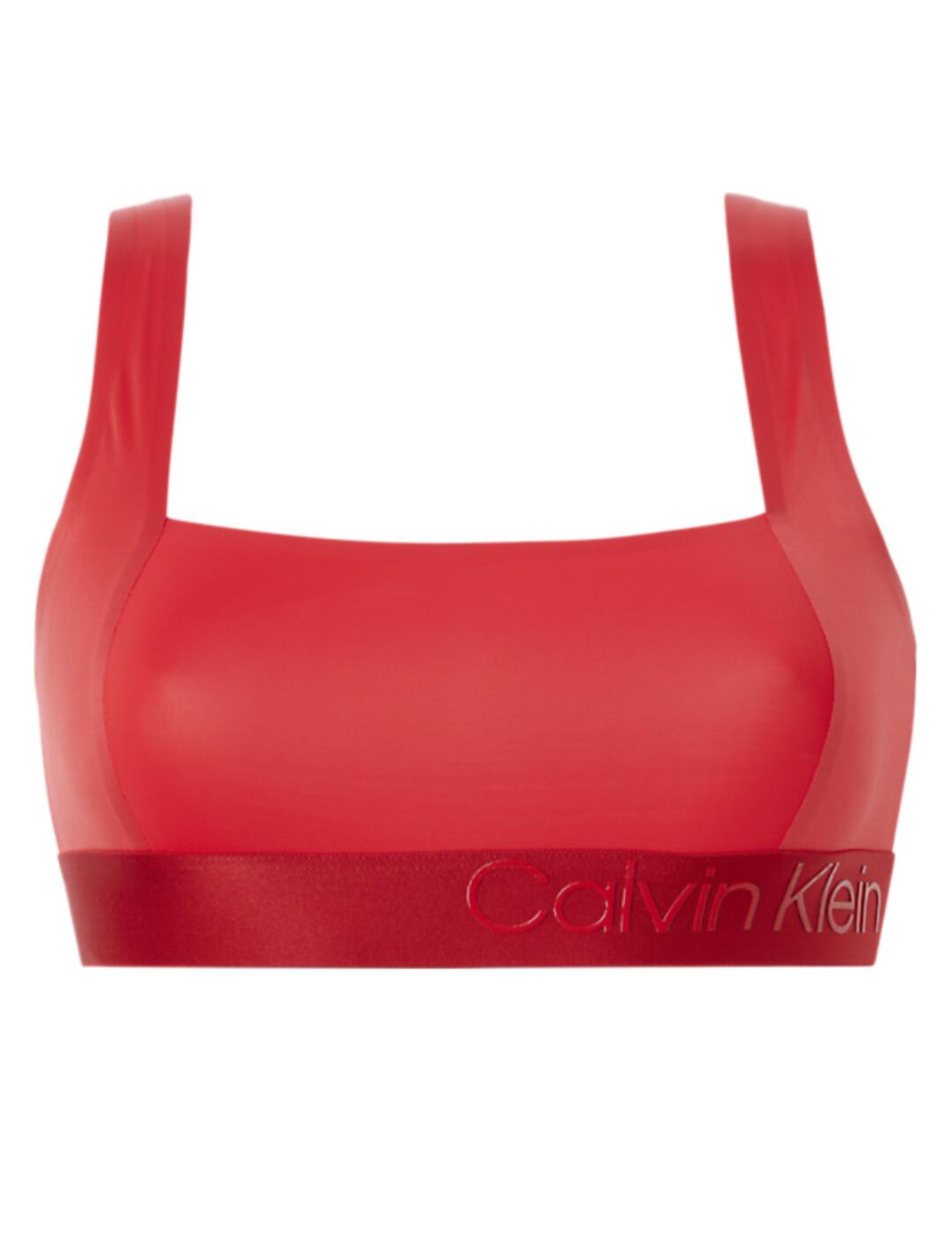 Calvin Klein Gloss Unlined Bralette Rustic Red