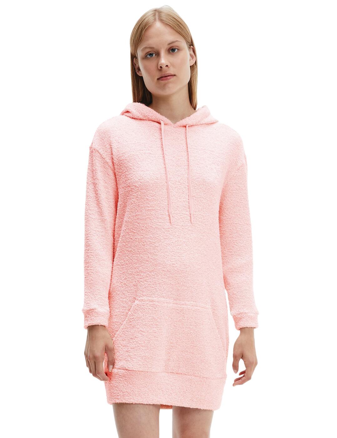 Calvin Klein CK One Plush Loungewear Hoodie Barely Pink