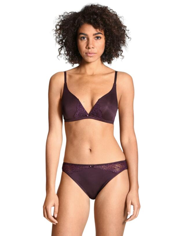 Calida of Switzerland Sensual Secrets Wireless Moulded Plunge Bra Plum