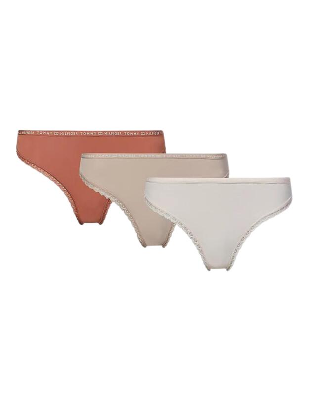 Tommy Hilfiger Hilfiger Lace Thong Mineralize/Balanced Beige/Pale Pink