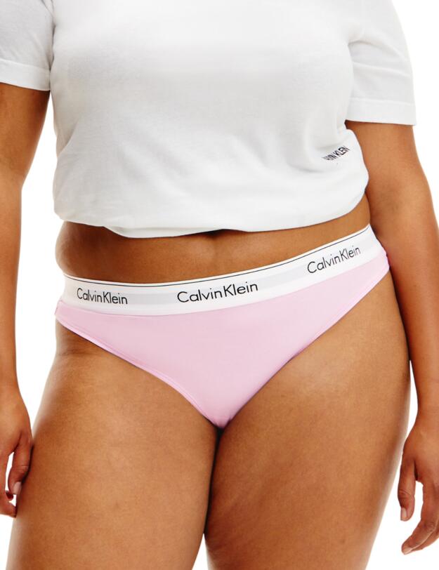 Calvin Klein Modern Cotton Plus Size Thong Pale Orchid