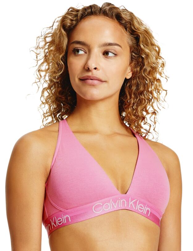 Calvin Klein Structure Cotton Lined Triangle Bra Hollywood Pink