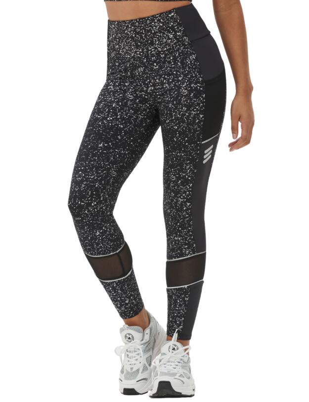 Pour Moi Energy Reflective Mesh Panel Leggings Black/Silver