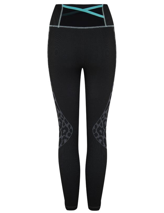Pour Moi Energy Seamless Leggings Black/Grey/Aqua