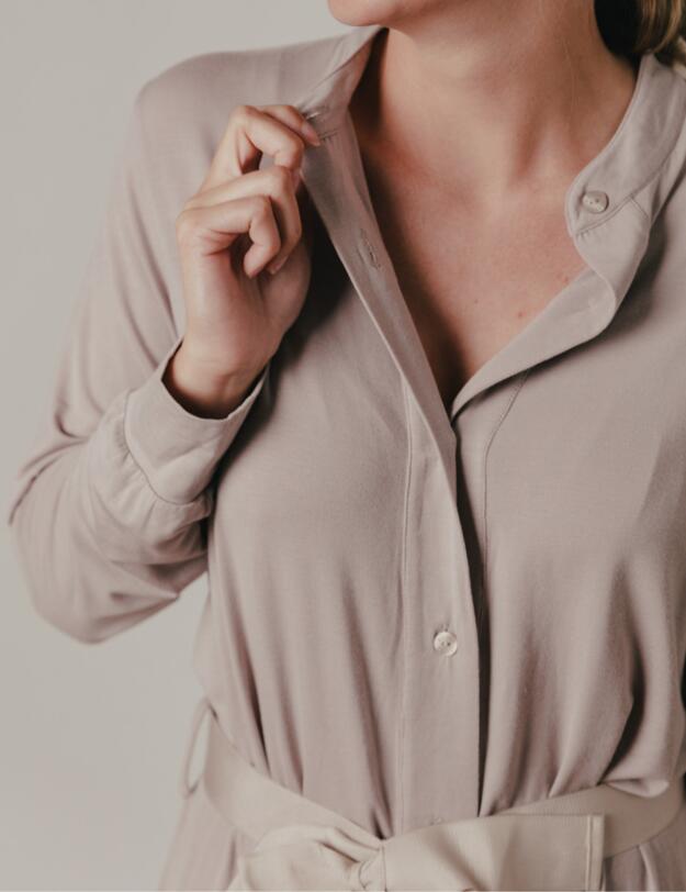 Maison Lejaby Cosiness Boyfriend Shirt Smoky Silver