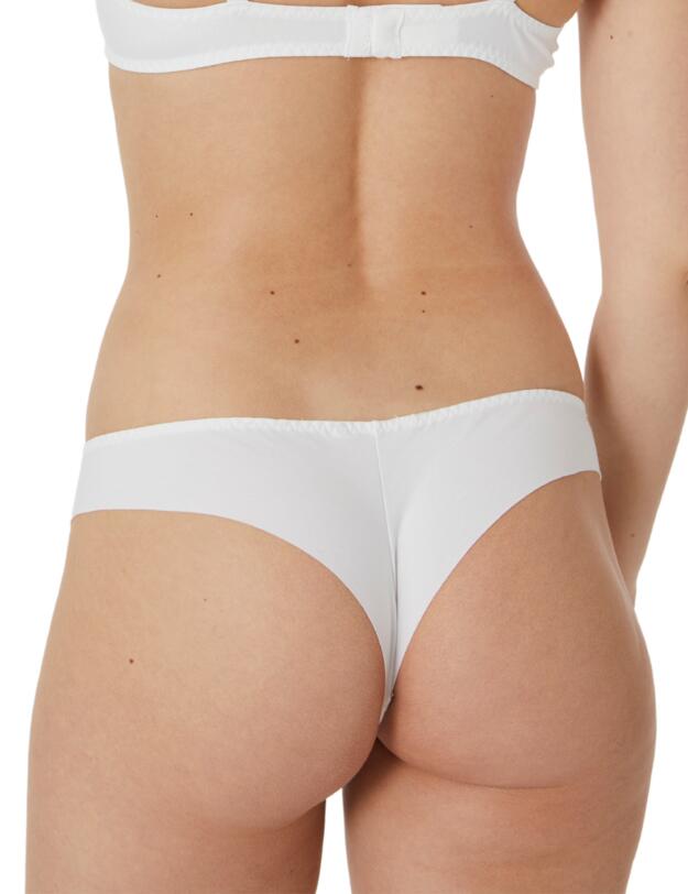 Maison Lejaby Bloom Cotton Tanga Briefs White