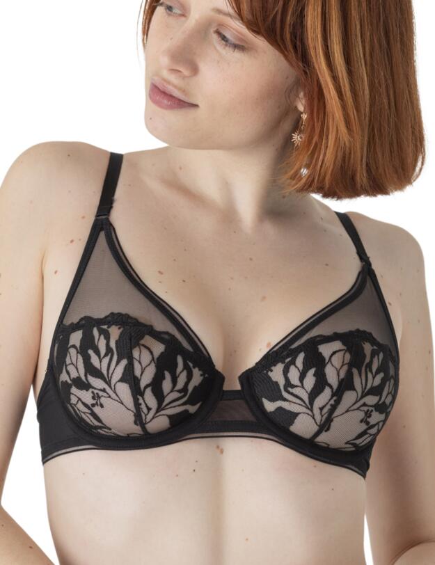 19133 Maison Lejaby Sin Plunge Bra - 19133 Black
