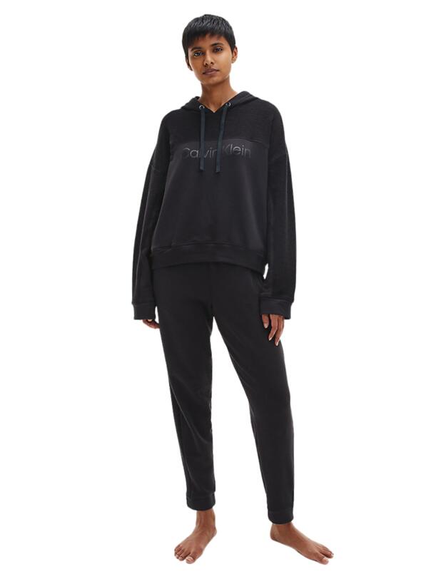 000QS6743E Calvin Klein Gloss Hoodie Top - QS6743E Black