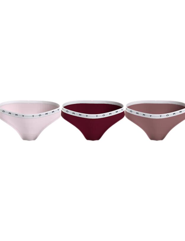 Tommy Hilfiger Tommy Cotton Bikini Brief (3PK)  Pale Pink/Deep Rouge/Mineralize